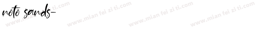 noto sands字体转换